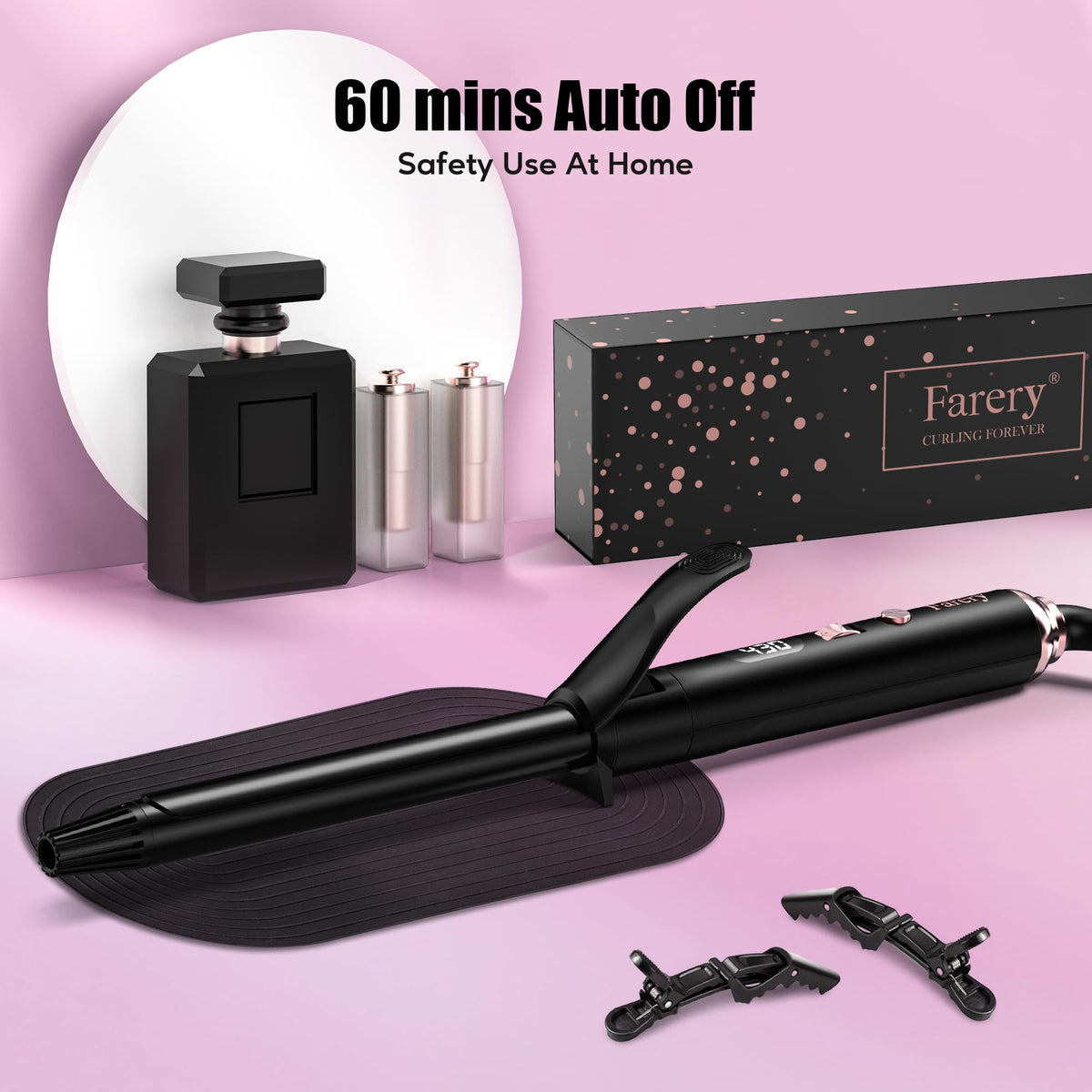 Farery 8.2ft swivel cord for comfortable, tangle-free styling.