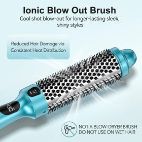 Farery Thermal Brush shows 360° cooling vents for set curls with less heat exposure.