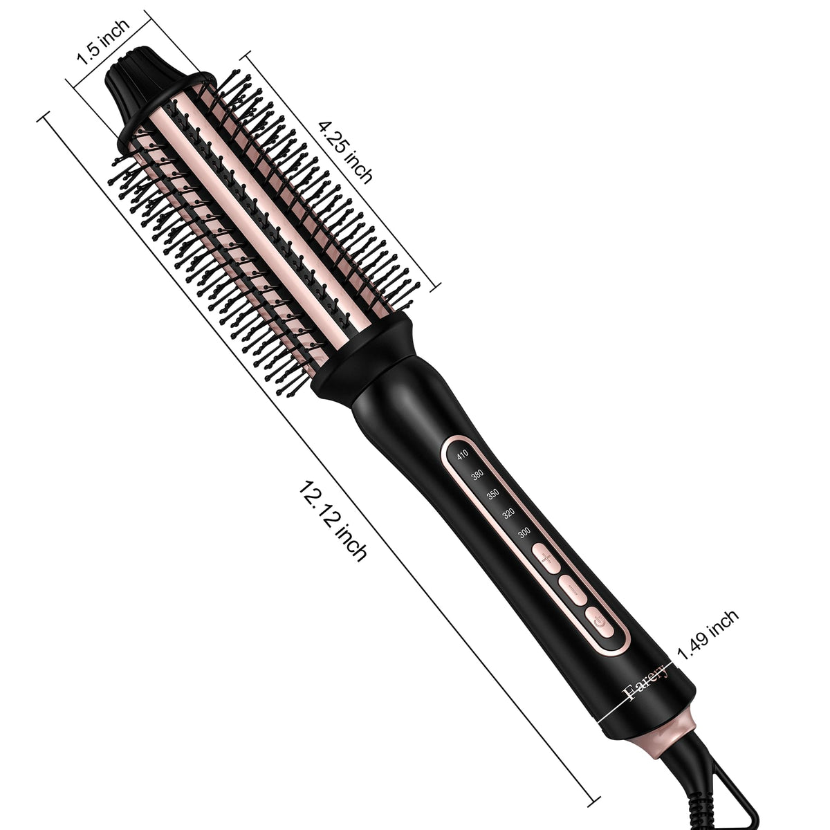 Farery Thermal Brush cool-touch handle for comfortable grip.