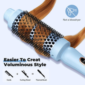 Dual voltage travel-ready Farery brush for styling worldwide.