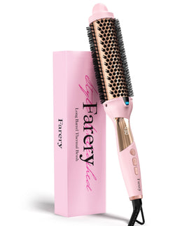 Farery thermal brush with extra-long barrel for big curls and smoothing lift.