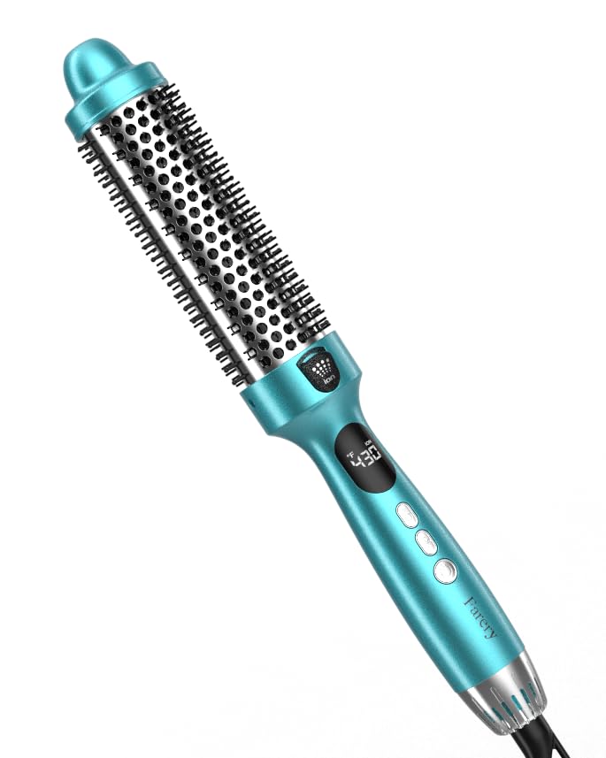 Farery Thermal Brush with extra-long barrel for voluminous curls and smooth finish.