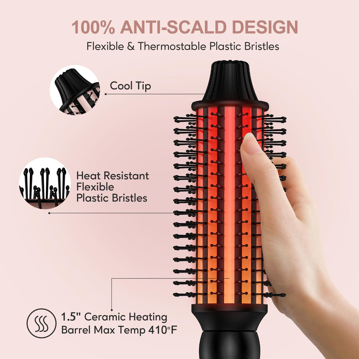 Farery Thermal Brush PTC heater for fast heat recovery.