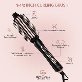 Farery Thermal Brush recessed buttons prevent accidental taps.