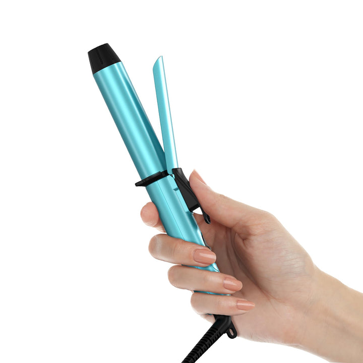 FARERY travel mini curling iron with 1-inch barrel for quick short-hair styling