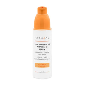 Farmacy 10% Vitamin C Serum bottle close-up for brighter, more even-toned skin