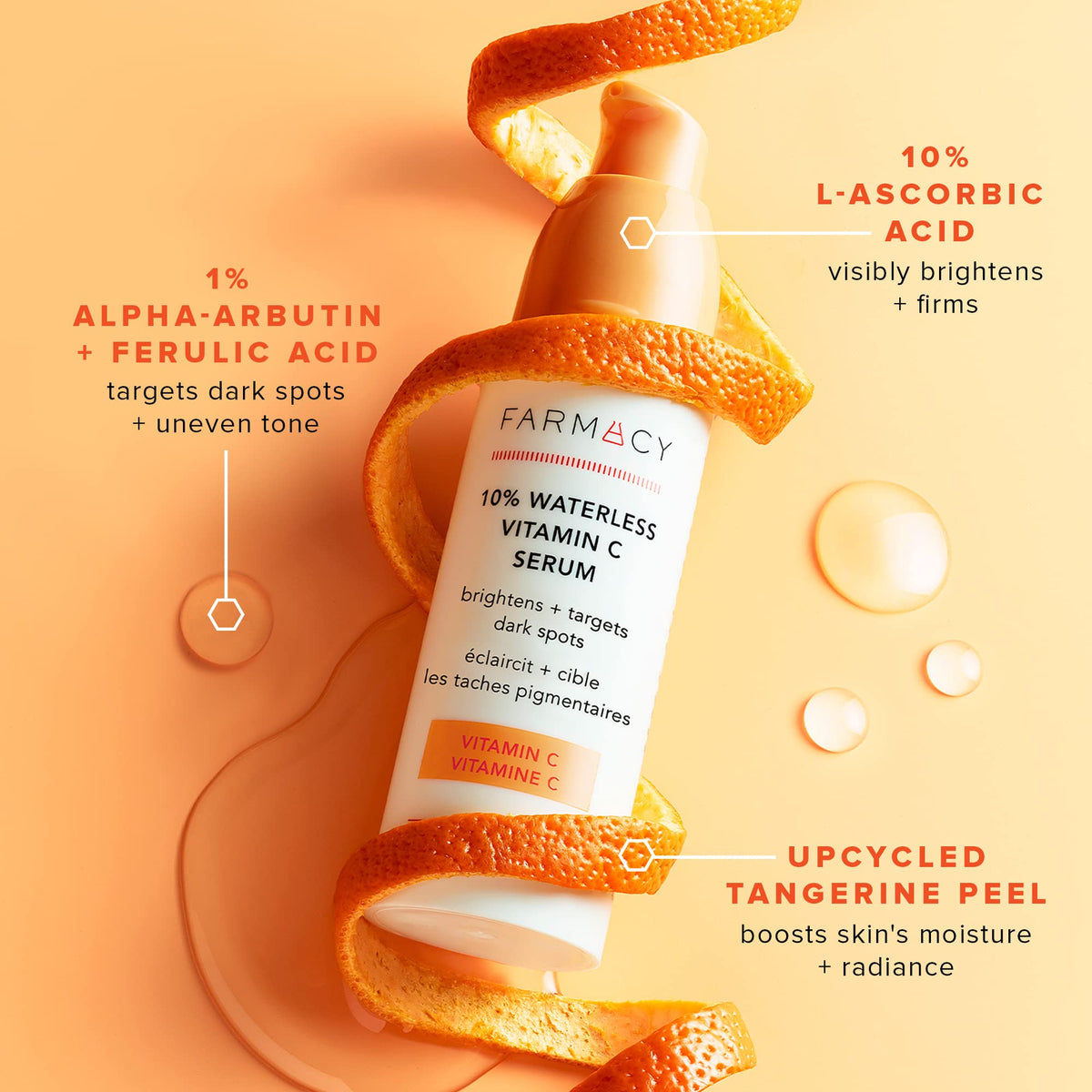 Farmacy ferulic-acid boost illustration highlighting enhanced vitamin C stability
