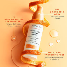Farmacy ferulic acid closeup emphasizes stable vitamin C performance