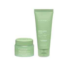 Farmacy Gentle Double Cleanse Balm Jar demonstrates makeup removal with soothing hydration