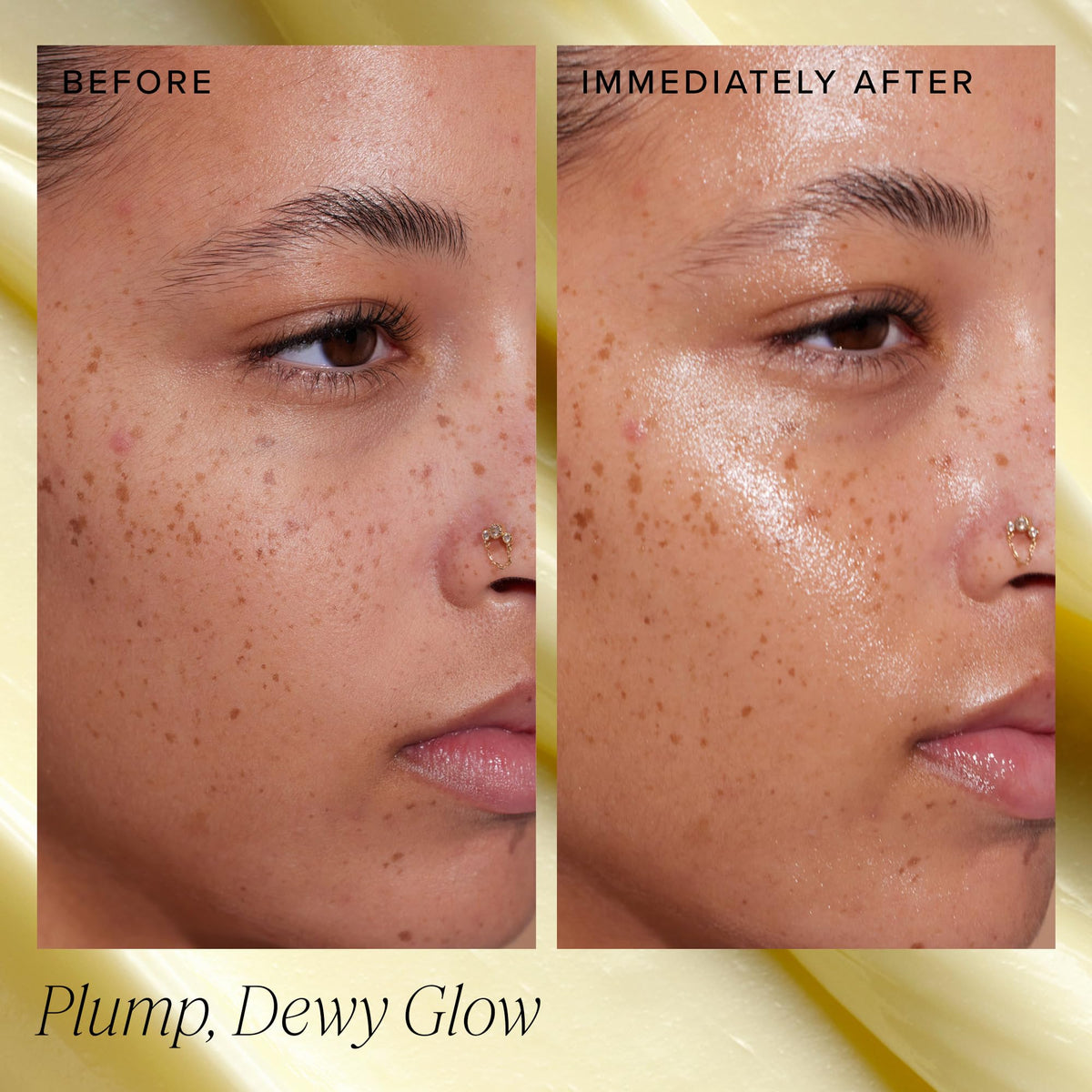 Lips after Lip Smoothie application showing smooth moisture and shine