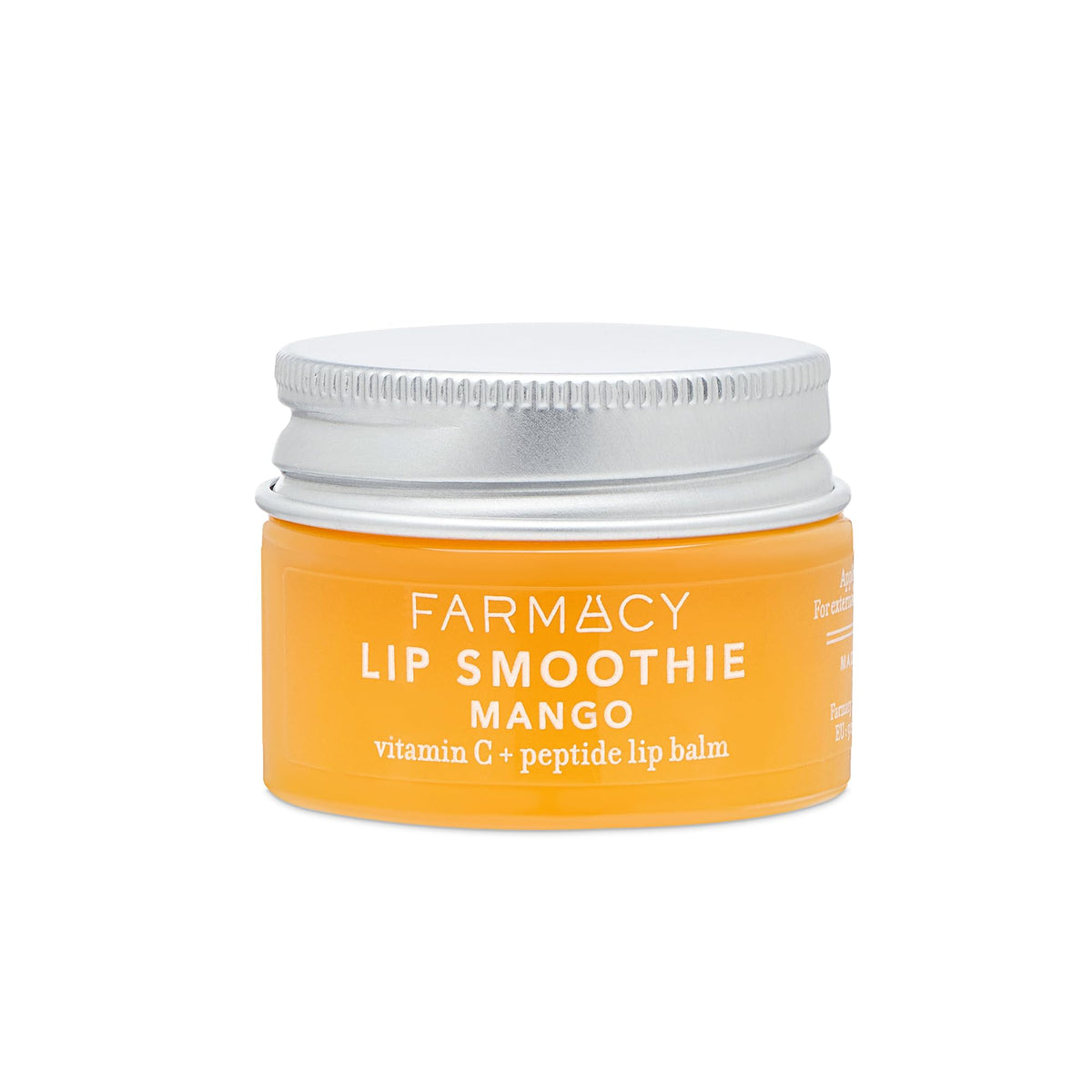 Farmacy lip balm jar close-up highlighting glossy moisture