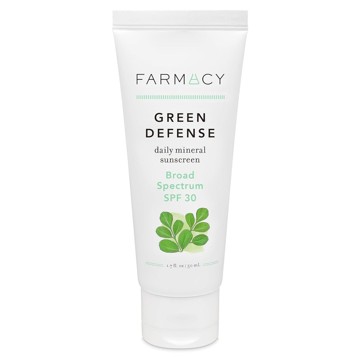 Farmacy Mineral Face Sunscreen bottle front view showing daily, sheer protection