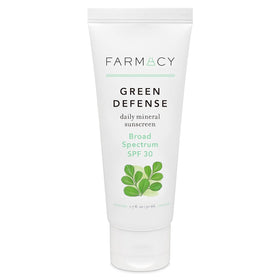 Farmacy Mineral Face Sunscreen bottle front view showing daily, sheer protection