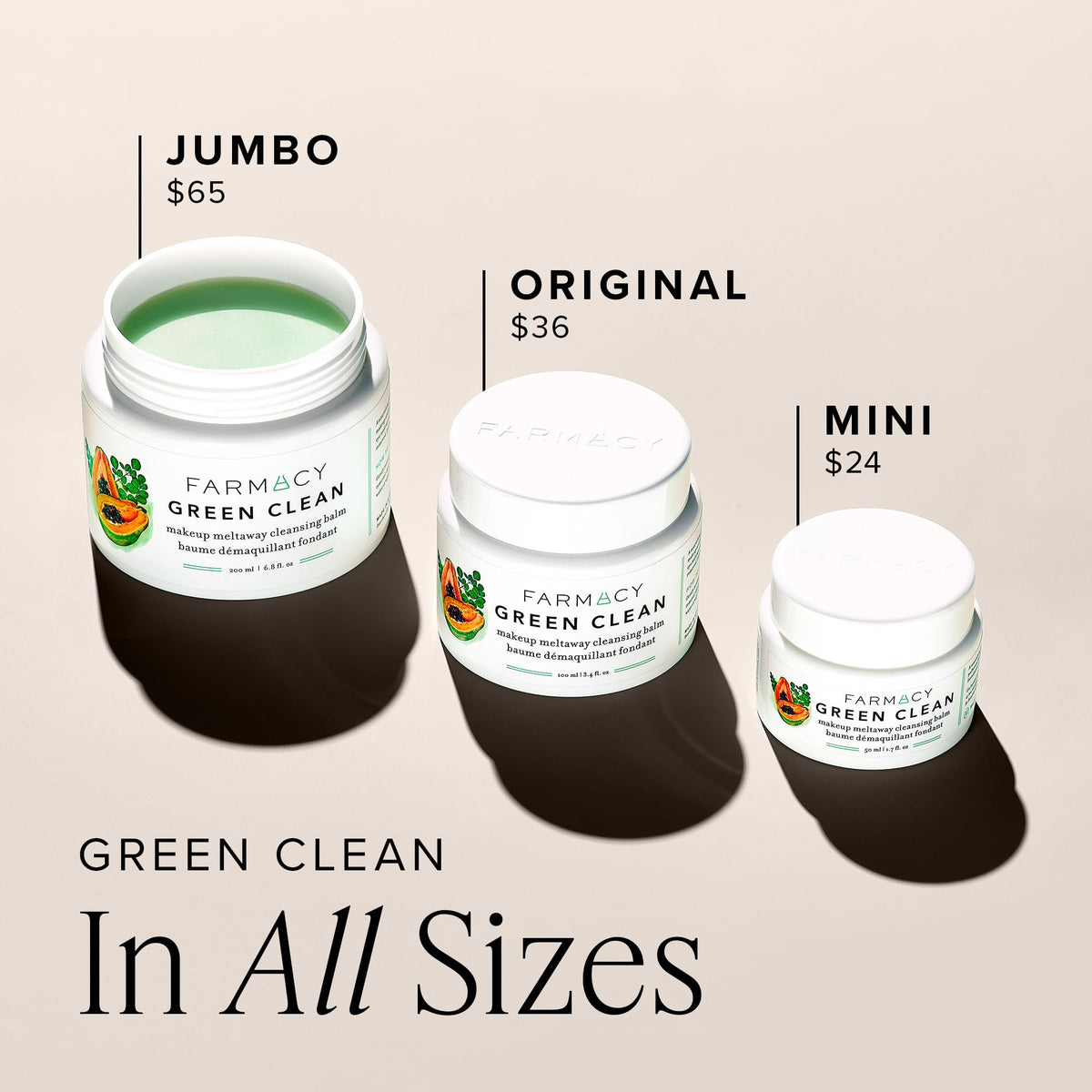 Recyclable Farmacy jar packaging supports sustainable beauty choices.