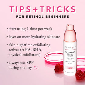 Morning and night routine pairing with moisturizer and SPF guidance.