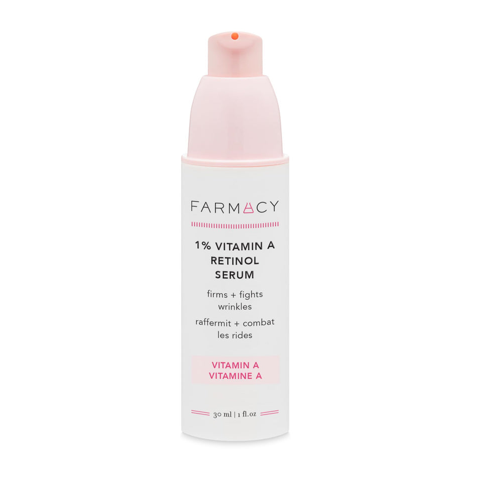Farmacy Retinol Serum bottle front view for your nightly routine.