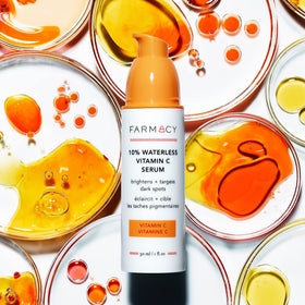 Farmacy serum pump close-up demonstrating easy, mess-free application