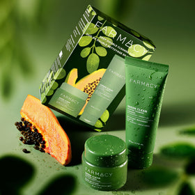 Farmacy ingredients include moringa, holy basil, and arugula for skin vitality.