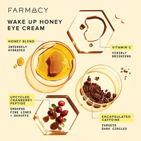 Farmacy Wake Up Honey Eye Cream usable in AM and PM routines