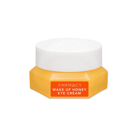 Farmacy Wake Up Honey Eye Cream tube ready for under-eye application and brightening