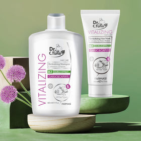 Capixyl complex graphic with bottle illustrates strengthening-inspired ingredients.