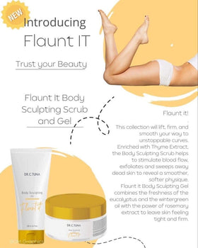 FARMASi Dr C Tuna Flaunt It daily routine scene with gel on skin.