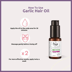 Farmasi Dr. C. Tuna garlic oil hair treatment supporting strand nourishment.