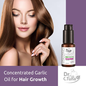 Farmasi Dr. C. Tuna garlic oil ingredients reveal vitamin-rich blend for healthier-looking hair.