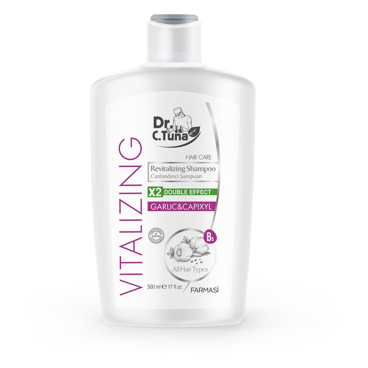 Product on bathroom shelf with clean label for daily vitality care.