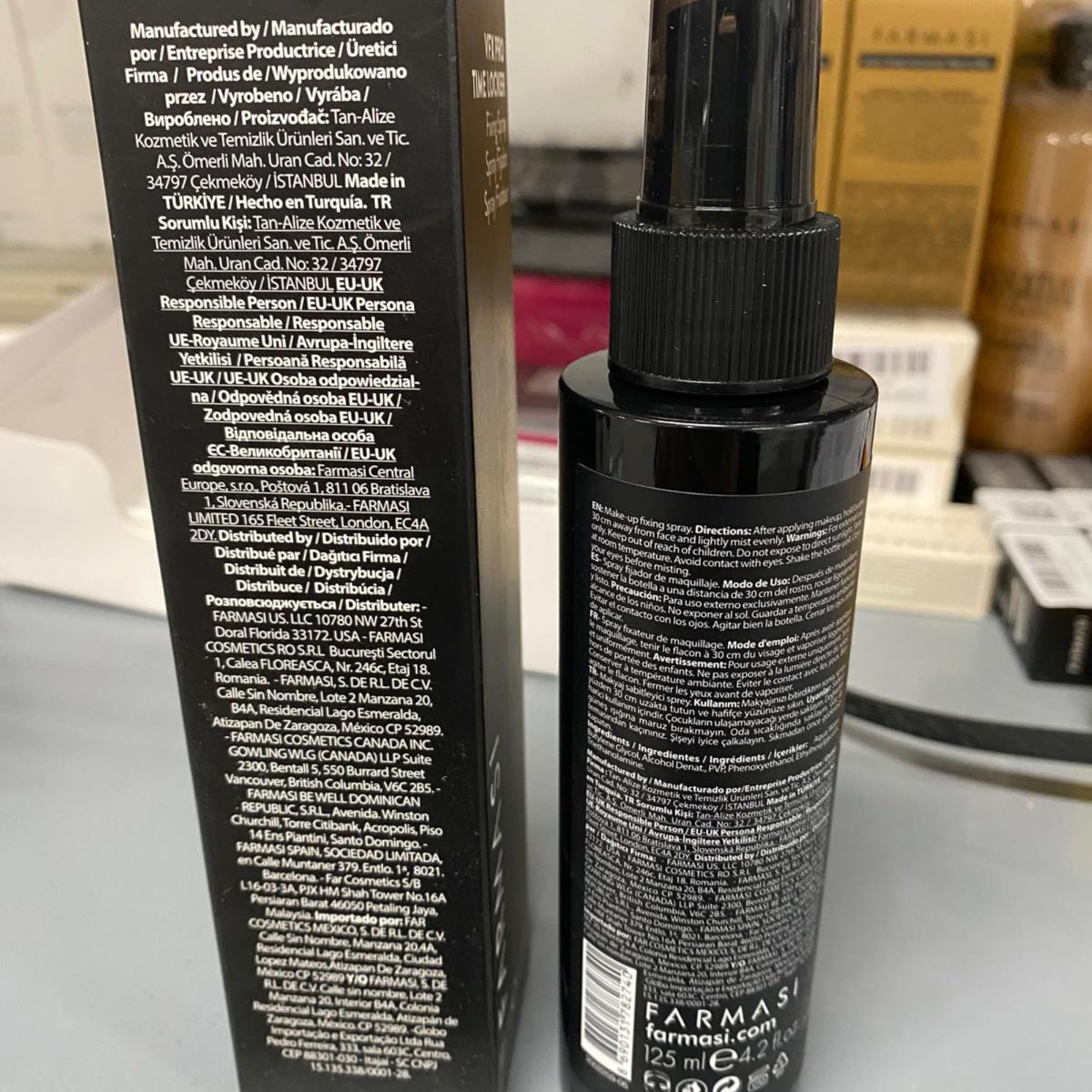 Farmasi Makeup Time Locker travel-size bottle is easy to carry for on-the-go touch-ups