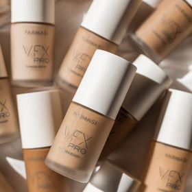 FARMASi VFX Pro natural beige shade swatch on skin for shade matching.