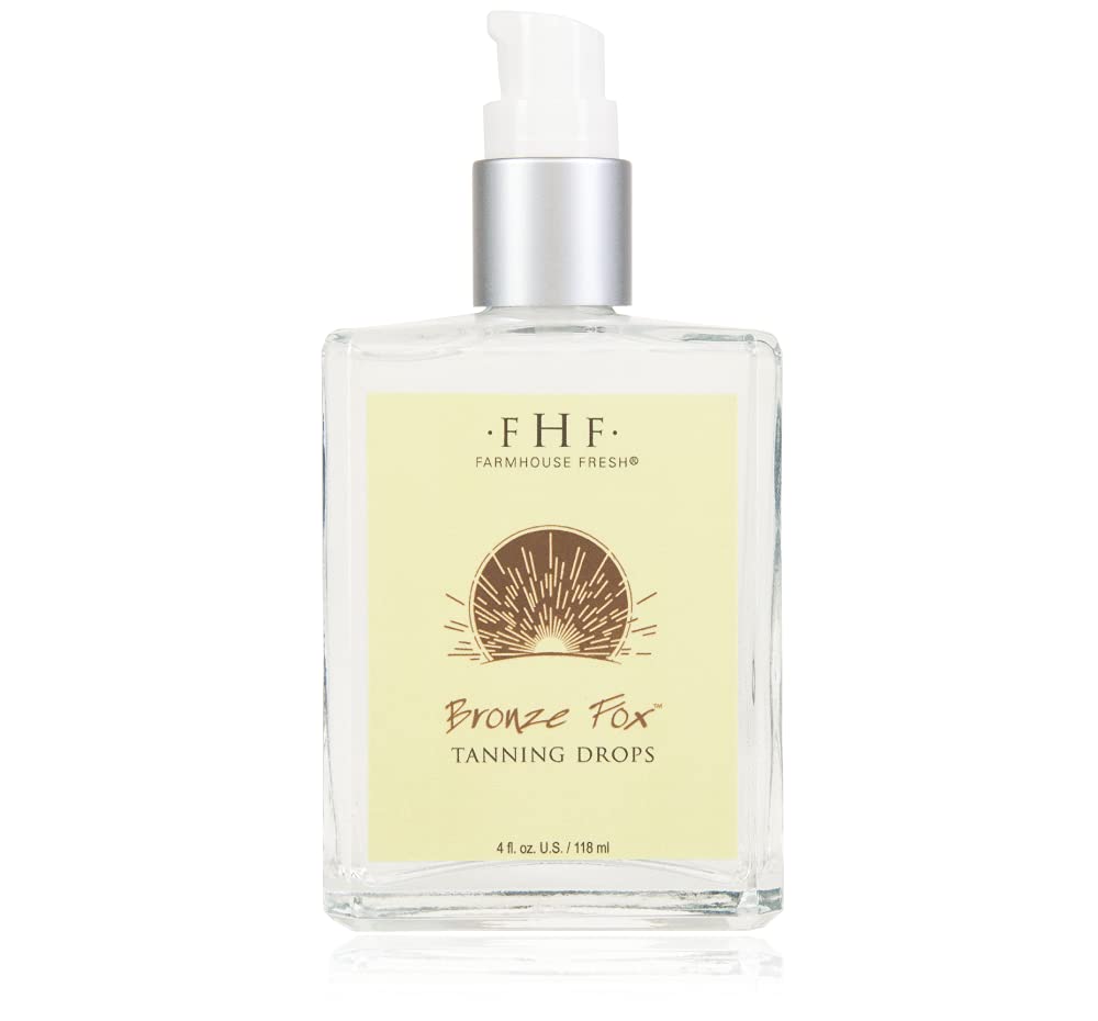 FarmHouse Fresh Bronze Fox Tanning Drops bottle for easy sunless tanning at home.