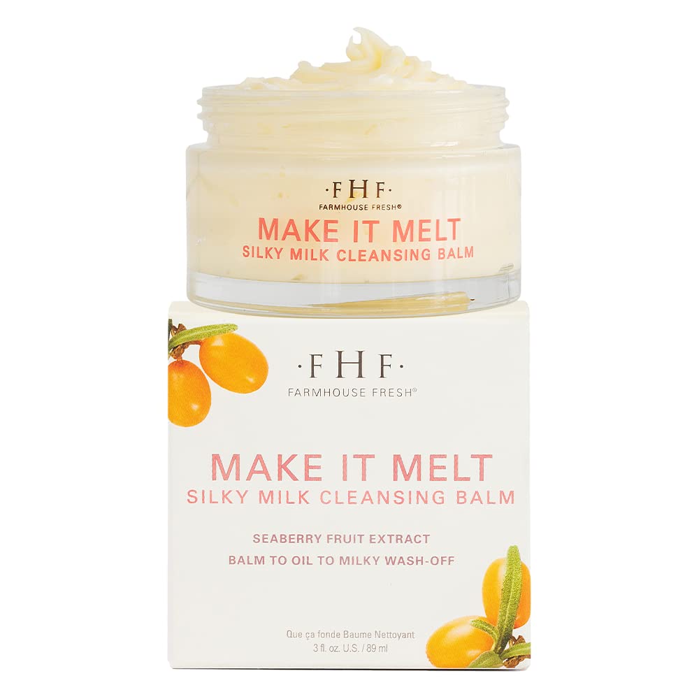 FarmHouse Fresh cleansing balm travel-size jar melts makeup for a gentle, effective cleanse
