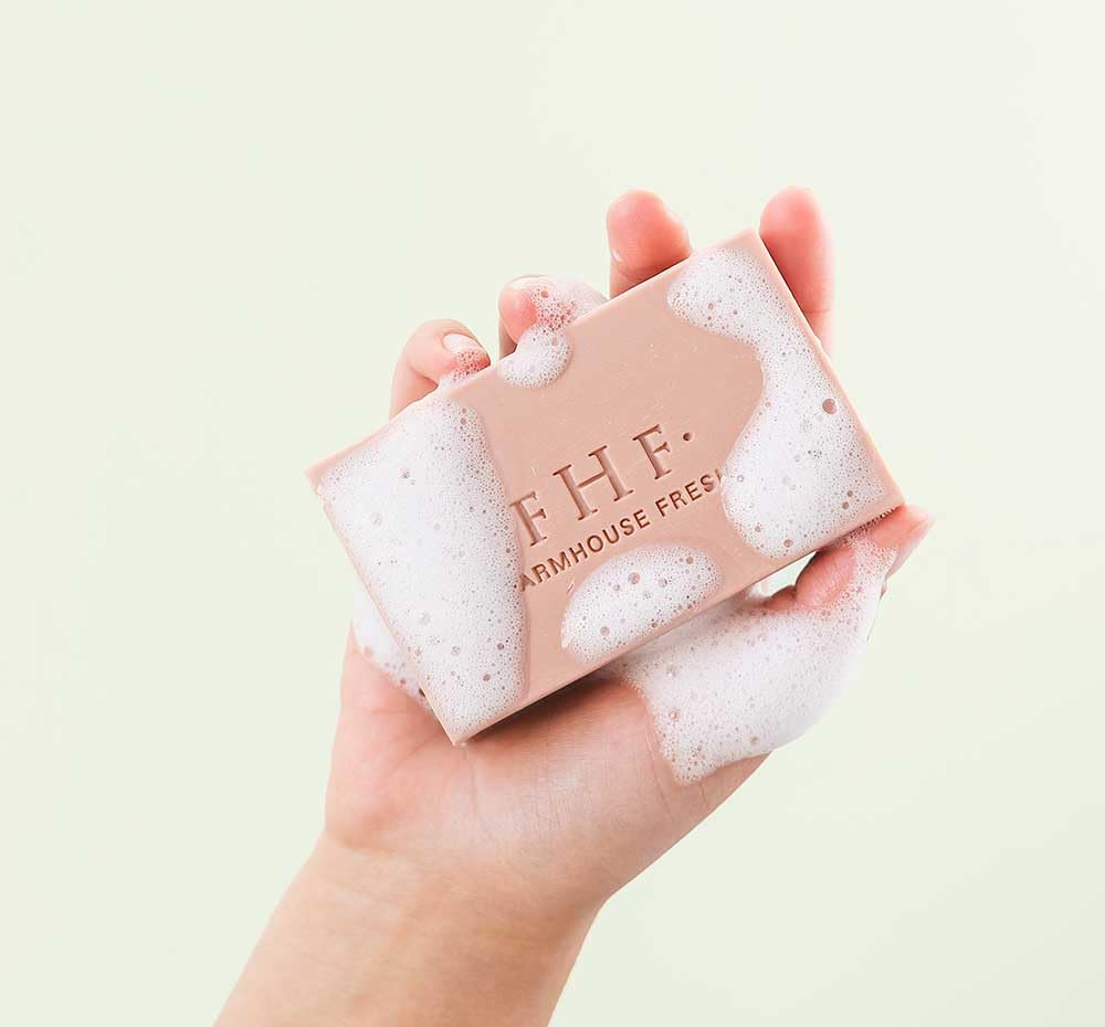 FarmHouse Fresh Coconut Cream Soap delivers creamy lather for daily cleansing.