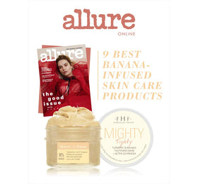 FarmHouse Fresh Mighty Tighty turmeric mask in use for radiant, refreshed skin.