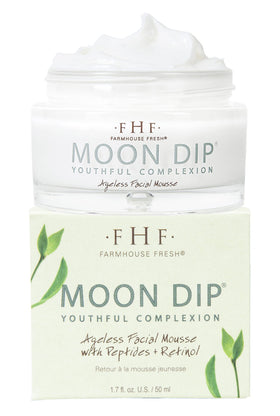 Moon Dip mousse application demonstrates an easy daily ritual for renewed radiance.