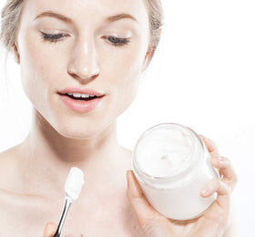 FarmHouse Fresh Moon Dip cream swirl highlights velvety texture for smooth skin.