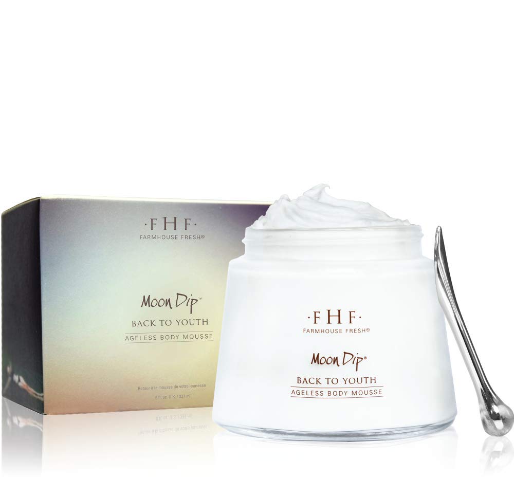FarmHouse Fresh Moon Dip tube 8oz shows creamy, hydrating mousse for daily use.