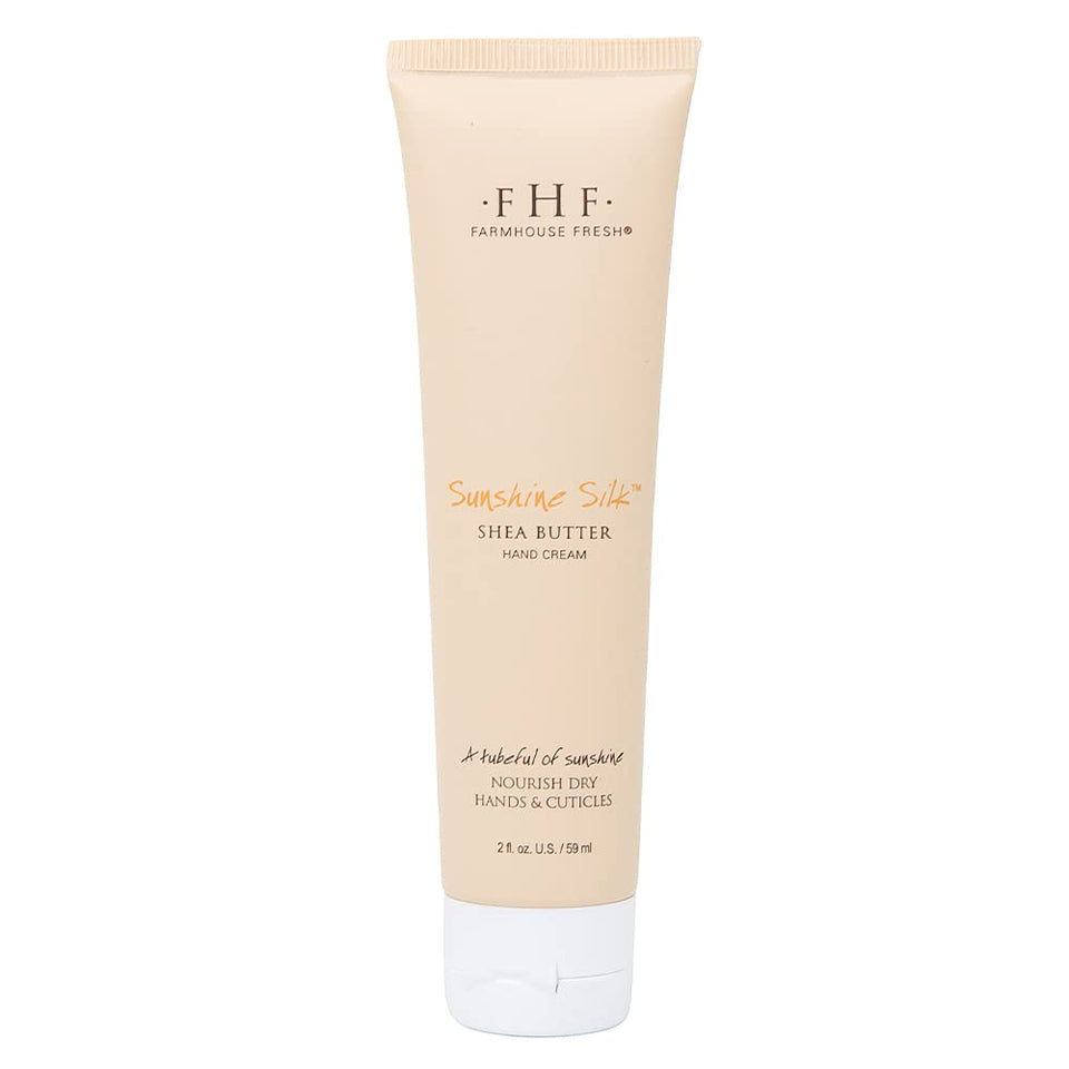 FarmHouse Fresh Sunshine Silk Shea Butter Hand Cream hydrates dry hands with a light citrus-vanilla scent