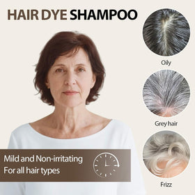 Argan and olive oil-rich formula in Farndu Brown Hair Dye Shampoo.