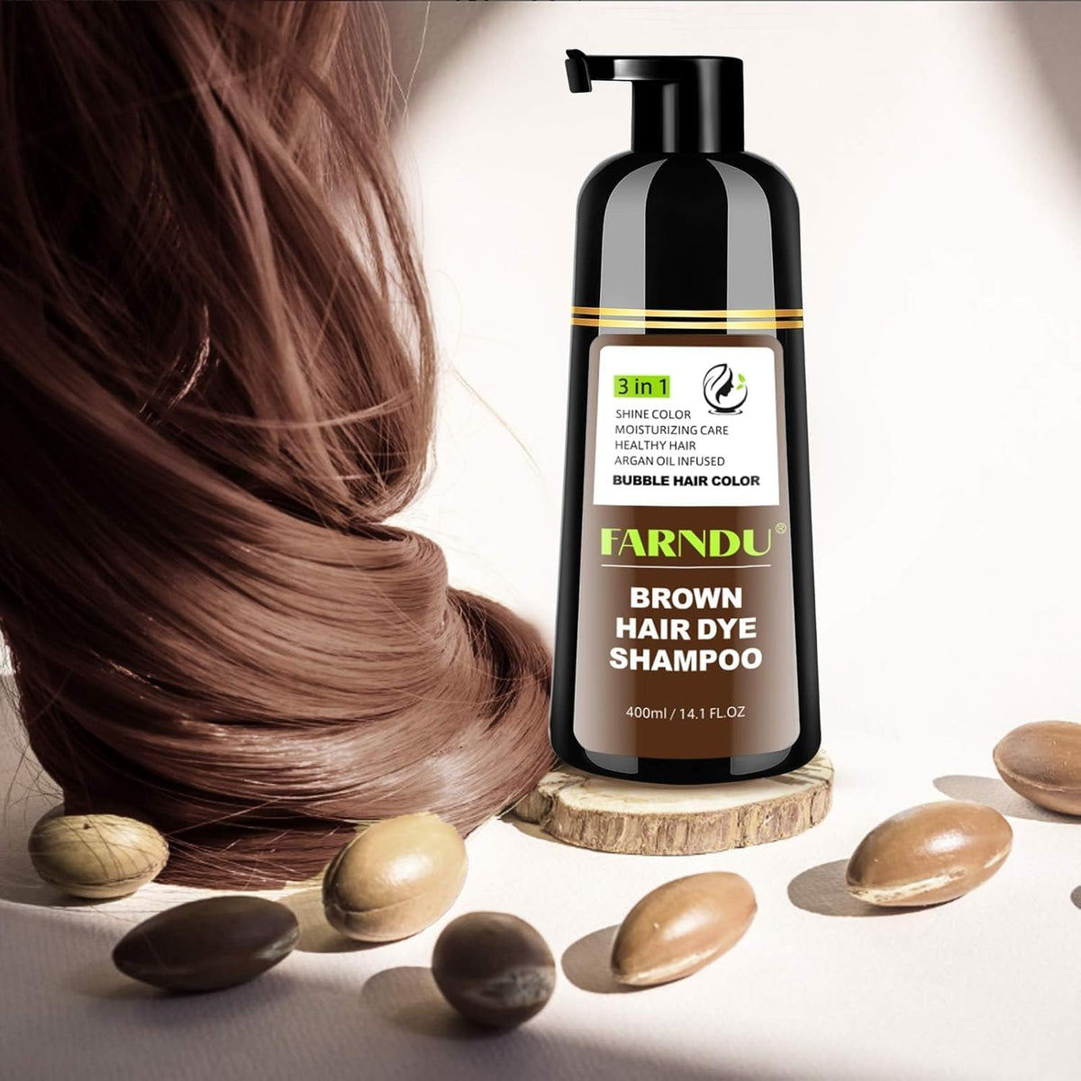 Gentle formula suitable for sensitive scalps with Farndu shampoo.
