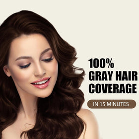 Farndu shampoo application scene demonstrates easy at home color for gray strands