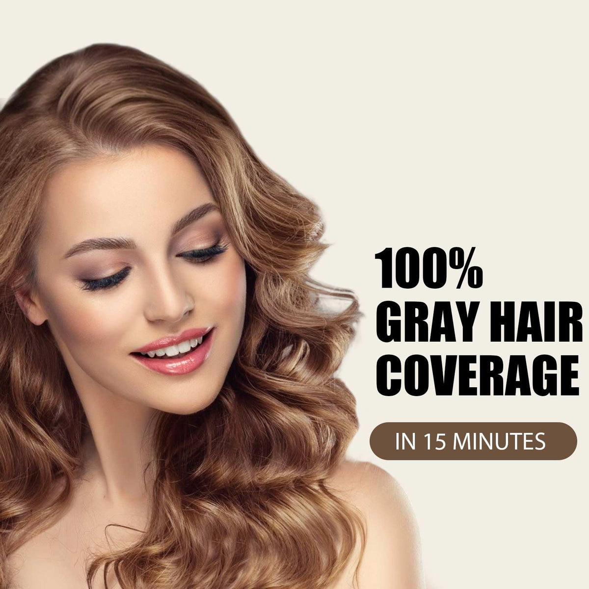Farndu Light Brown Hair Dye Shampoo application demonstrates effortless at-home use.