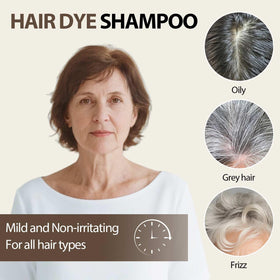 Farndu Light Brown Hair Dye Shampoo contains argan oil for moisture.