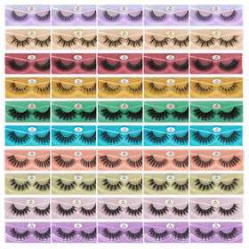 Farred bulk faux mink lashes in 50 boxes offering ten styles for versatile daily looks.