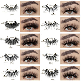 Farred lashes collection featuring 10 styles in portable trays for on the go.