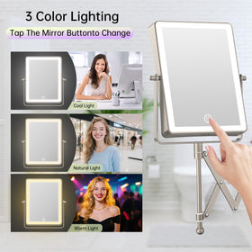 FASCINATE 5000mAh mirror with 360° rotation and extended arm for flexible use
