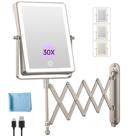 FASCINATE 5000mAh wall-mounted makeup mirror front-lit for even lighting