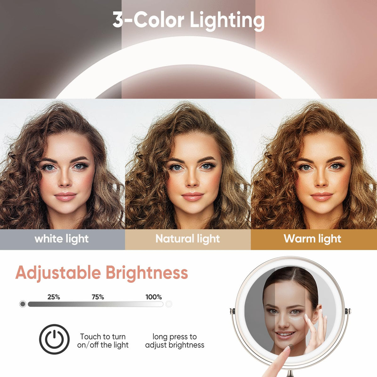 FASCINATE double-sided magnification for detailed eye makeup