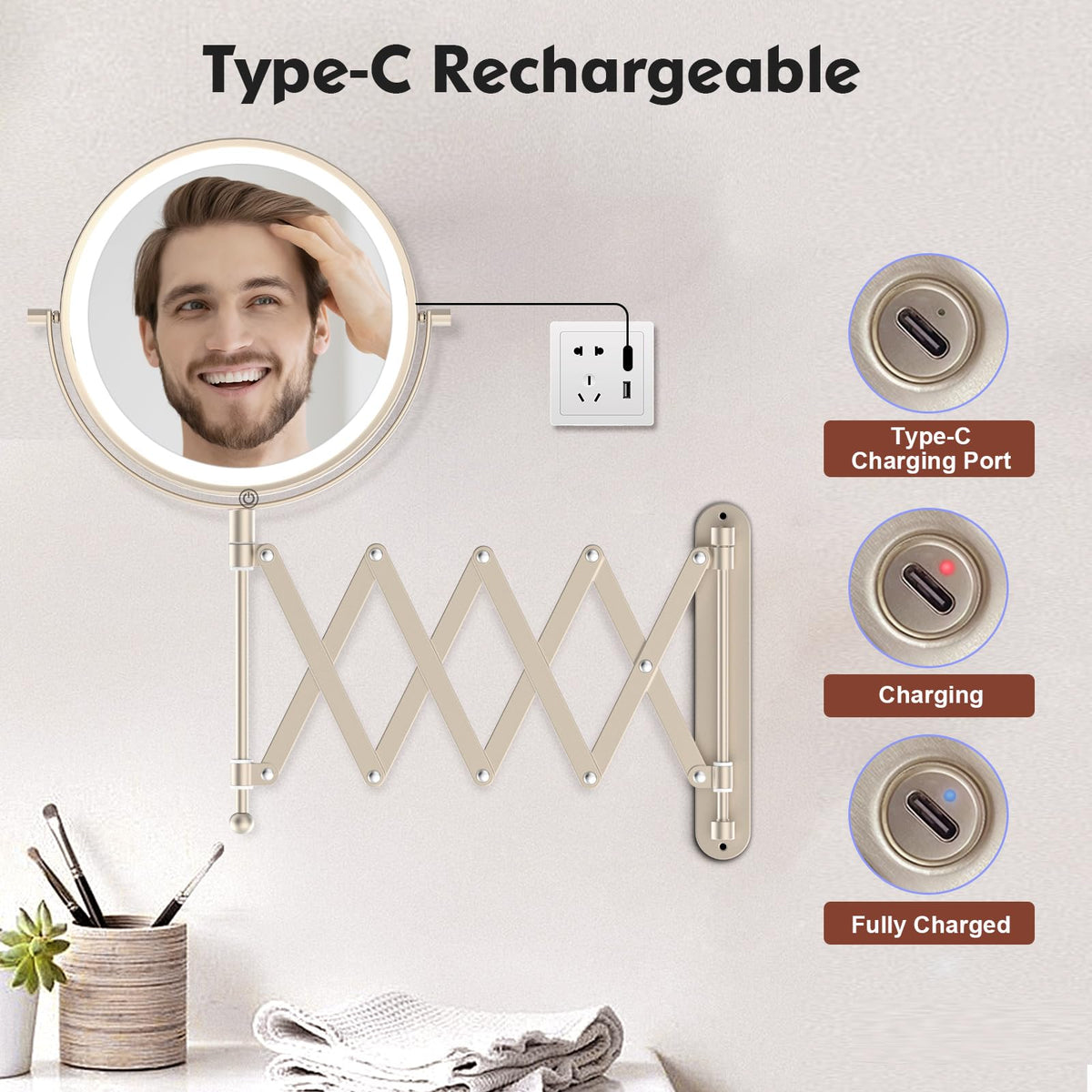 FASCINATE three-color dimmable lighting to suit any task.